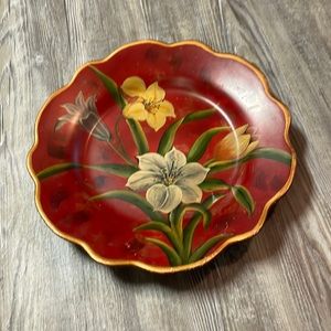 Red glass plate